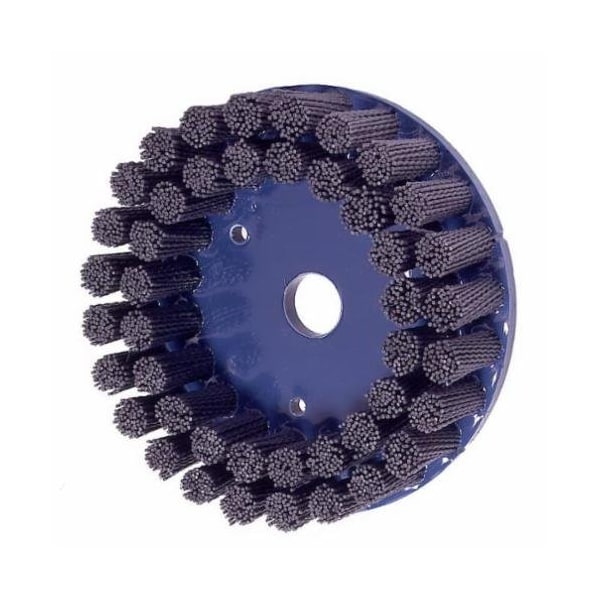Nylox Disc Brush, Crimped Straight, 4 in Brush Dia, 7/8 in Center Hole, 0.04 in Filament/Wire Diameter, Ny 85818 - main